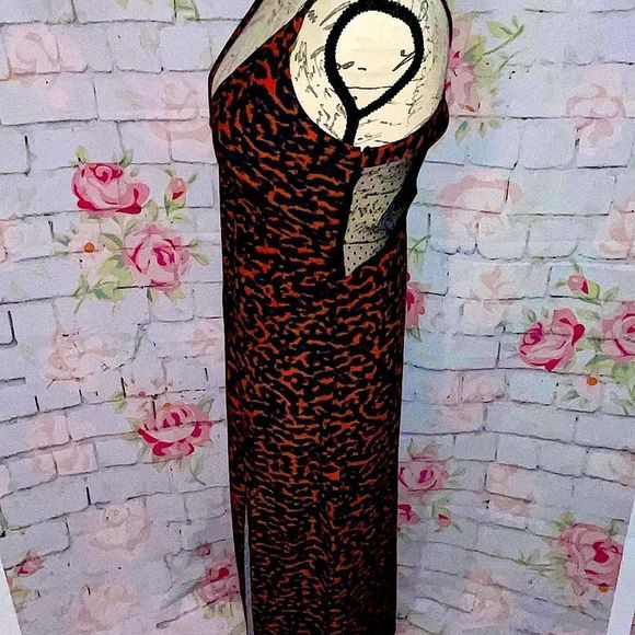 NWT! “BLUE LIFE”RED& Black Cheetah maxi - Picture 7 of 15